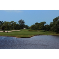 The short par-4 third on the South nine at Spanish Wells Golf and Country Club is reachable.